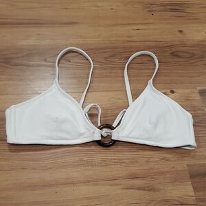 No Boundaries Ivory Bikini Top with Ring Accent